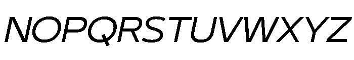 29LTBukraSemiWide Slanted Font UPPERCASE