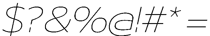 29LTBukraSemiWide ThinSlanted Font OTHER CHARS