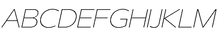 29LTBukraSemiWide ThinSlanted Font UPPERCASE