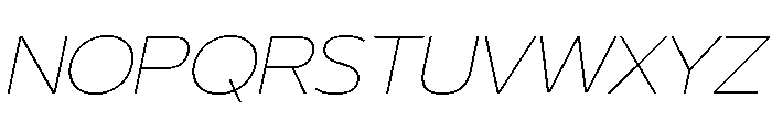 29LTBukraSemiWide ThinSlanted Font UPPERCASE