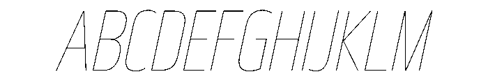 29LTBukraSlanted CondBold Instance Font UPPERCASE
