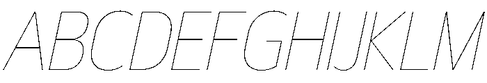 29LTBukraSlanted SemiCondBold Instance Font UPPERCASE