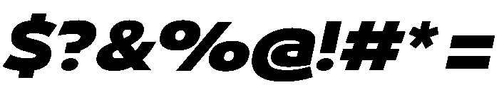 29LTBukraSlanted SemiWideBlack Instance Font OTHER CHARS