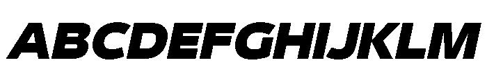 29LTBukraSlanted SemiWideBlack Instance Font UPPERCASE