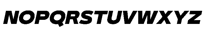 29LTBukraSlanted SemiWideBlack Instance Font UPPERCASE