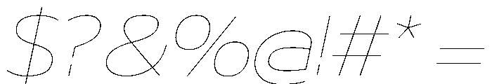 29LTBukraSlanted SemiWideBold Instance Font OTHER CHARS