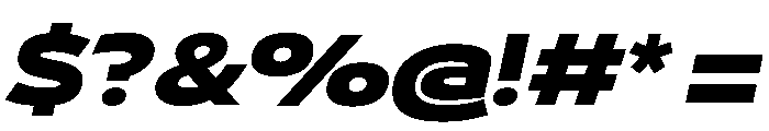 29LTBukraSlanted WideBlack Instance Font OTHER CHARS