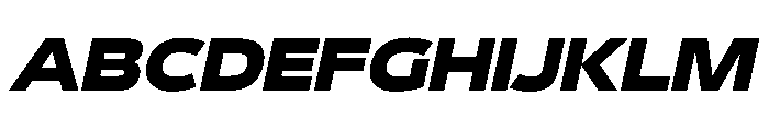 29LTBukraSlanted WideBlack Instance Font UPPERCASE
