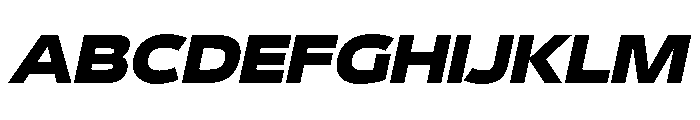 29LTBukraWide BlackSlanted Font UPPERCASE
