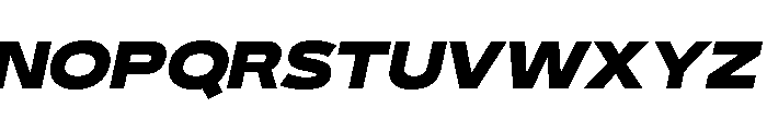 29LTBukraWide BlackSlanted Font UPPERCASE