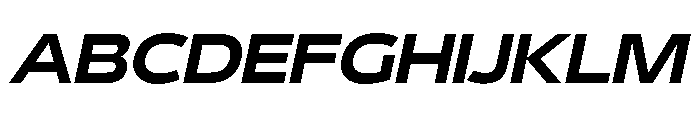 29LTBukraWide BoldSlanted Font UPPERCASE