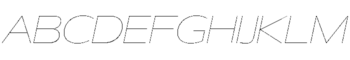 29LTBukraWide HairlineSlanted Font UPPERCASE