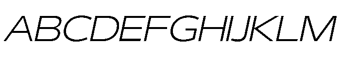 29LTBukraWide LightSlanted Font UPPERCASE