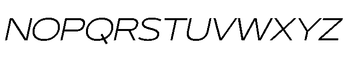 29LTBukraWide LightSlanted Font UPPERCASE