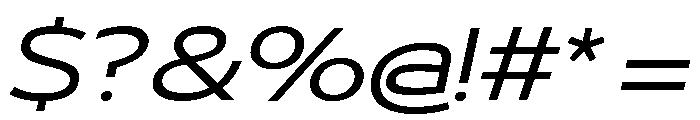 29LTBukraWide Slanted Font OTHER CHARS
