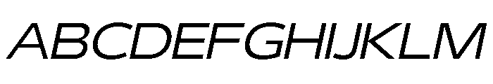 29LTBukraWide Slanted Font UPPERCASE