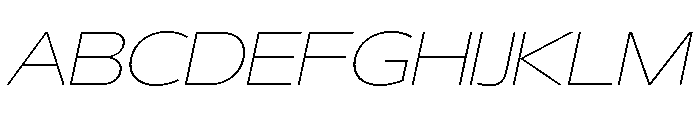 29LTBukraWide ThinSlanted Font UPPERCASE