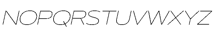 29LTBukraWide ThinSlanted Font UPPERCASE