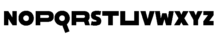 29LTOkaso BlackSemiStretch Instance Font UPPERCASE