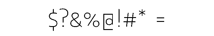 29LTOkaso ExtraLight Font OTHER CHARS