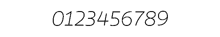 29LTOkaso ExtraLightSlanted Font OTHER CHARS
