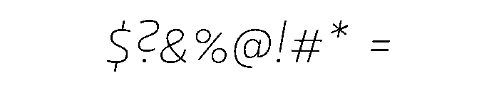29LTOkaso ExtraLightSlanted Font OTHER CHARS