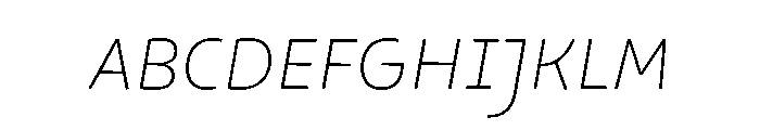 29LTOkaso ExtraLightSlanted Font UPPERCASE