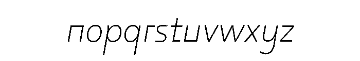 29LTOkaso ExtraLightSlanted Font LOWERCASE