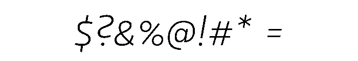 29LTOkaso LightSlanted Font OTHER CHARS