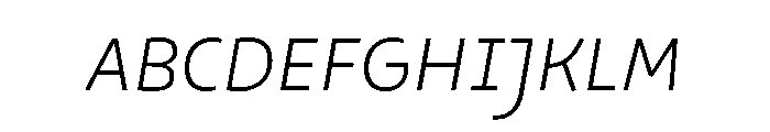 29LTOkaso LightSlanted Font UPPERCASE