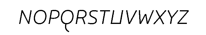 29LTOkaso LightSlanted Font UPPERCASE
