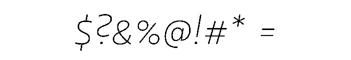 29LTOkasoSlanted ExtraLightSlanted Instance Font OTHER CHARS