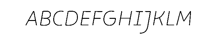 29LTOkasoSlanted ExtraLightSlanted Instance Font UPPERCASE