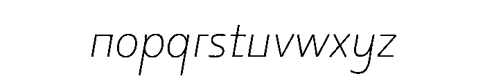 29LTOkasoSlanted ExtraLightSlanted Instance Font LOWERCASE