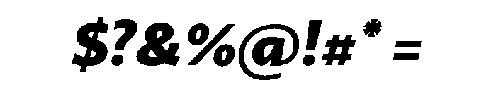29LTZaridSansAL BlackSlanted Font OTHER CHARS