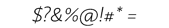 29LTZaridSansAL ExtraLightSlanted Font OTHER CHARS