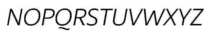 29LTZaridSansAL LightSlanted Font UPPERCASE