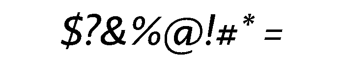 29LTZaridSansAL MediumSlanted Font OTHER CHARS
