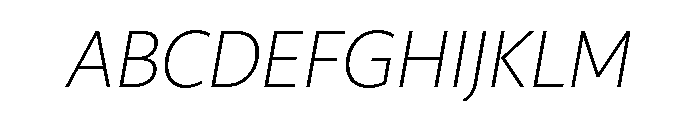29LTZaridSansAL ThinSlanted Font UPPERCASE