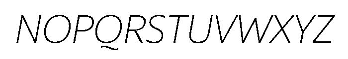 29LTZaridSansAL ThinSlanted Font UPPERCASE