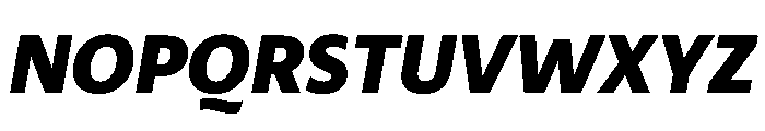 29LTZaridSansALSlanted BlackSlanted Instance Font UPPERCASE