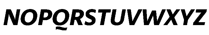 29LTZaridSansALSlanted BoldSlanted Instance Font UPPERCASE