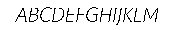 29LTZaridSansALSlanted ExtraLightSlanted Instance Font UPPERCASE