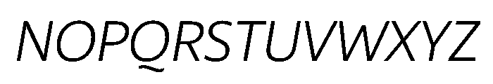 29LTZaridSansALSlanted LightSlanted Instance Font UPPERCASE