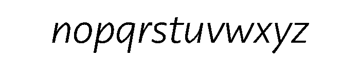 29LTZaridSansALSlanted LightSlanted Instance Font LOWERCASE