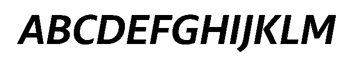 29LTZaridSansALSlanted SemiBoldSlanted Instance Font UPPERCASE