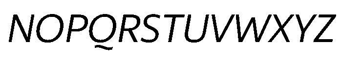 29LTZaridSansALSlanted Slanted Instance Font UPPERCASE