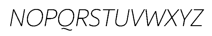 29LTZaridSansALSlanted ThinSlanted Instance Font UPPERCASE