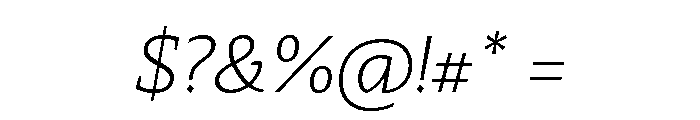 29LTZaridSerif ExtraLightSlanted Font OTHER CHARS