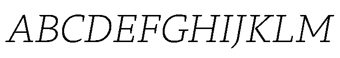 29LTZaridSerif ExtraLightSlanted Font UPPERCASE